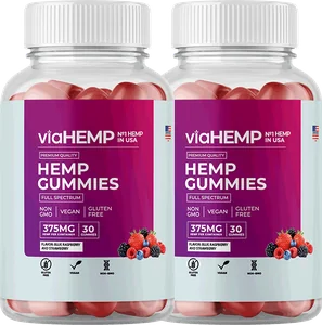 Deux bouteilles de viaHEMP Gummies, pack de deux bouteilles